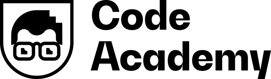 Juodas CodeAcademy logotipas